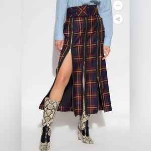 Gucci Tartan Wool Skirt